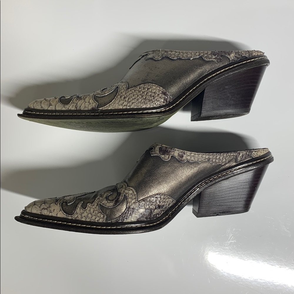 Donald J. Pliner Jildor Western Couture Collection Mule Clog Size  7.5M - Picture 3 of 8